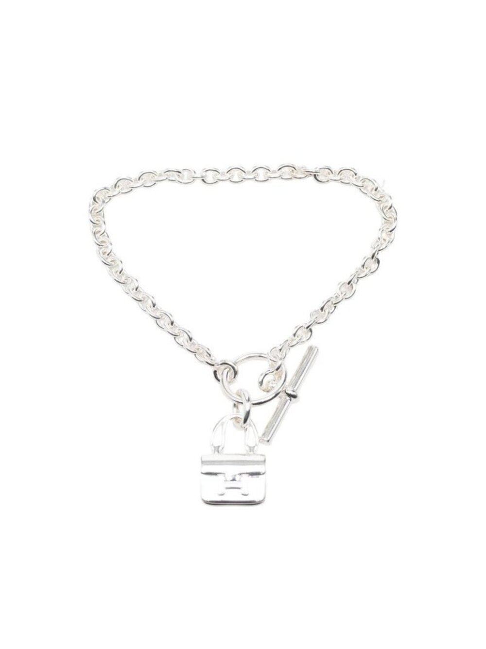 Hermes Amulette Constance Chain Bracelet Silver